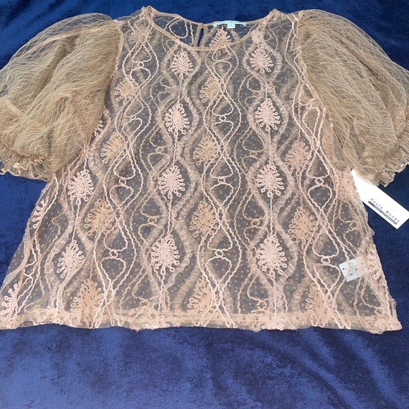 Haute Monde Classy see through poof arm Blouse - Picture 2 of 2